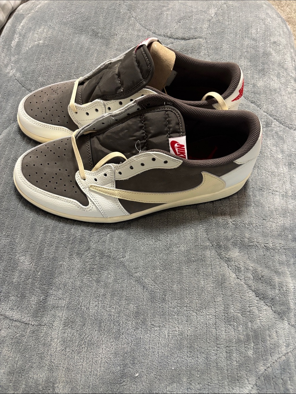 Nike Men’s Low-Top Sneakers - Brown/White/Cream
